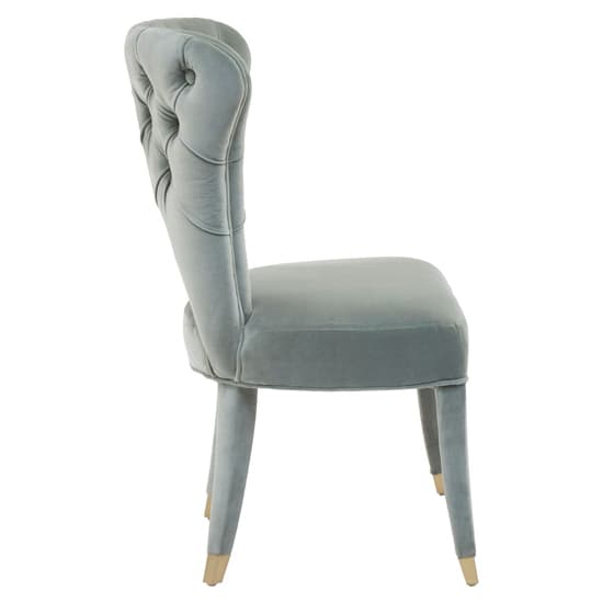 Vigap Upholstered Velvet Bedroom Chair In Blue_4