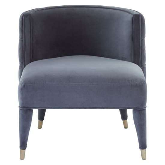 Vigap Upholstered Velvet Bedroom Chair In Grey_3