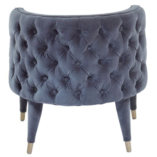 Vigap Upholstered Velvet Bedroom Chair In Grey_5