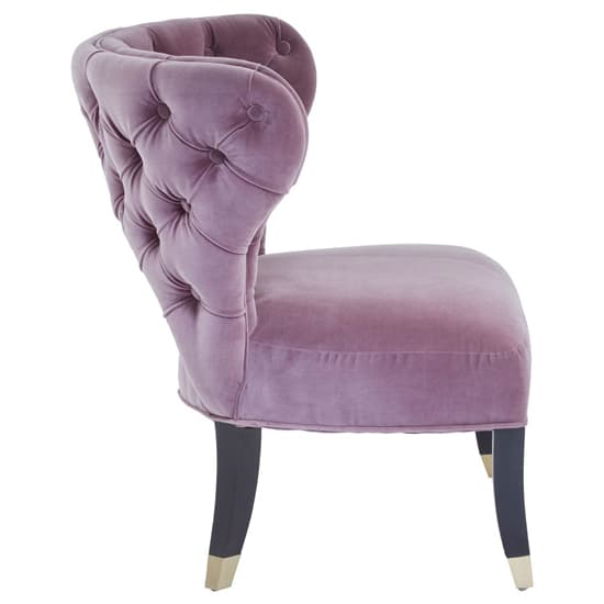 Vigap Upholstered Velvet Bedroom Chair In Lilac_4