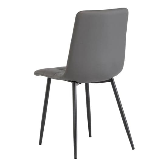 Virti Faux Leather Dining Chair In Grey_2