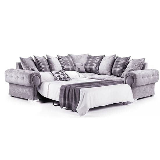 Verna Scatterback Fabric Corner Sofa Large Bed In Grey_2