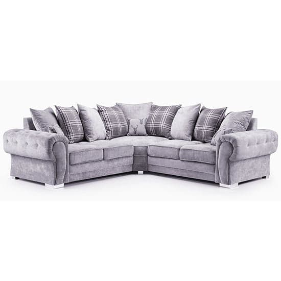 Verna Scatterback Fabric Corner Sofa Large Bed In Grey_1
