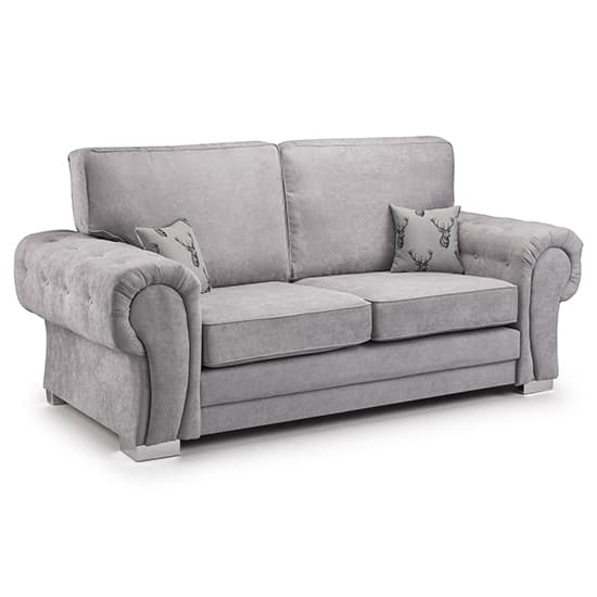 Verna Fullback Fabric 3+2 Seater Sofa Set In Grey_3