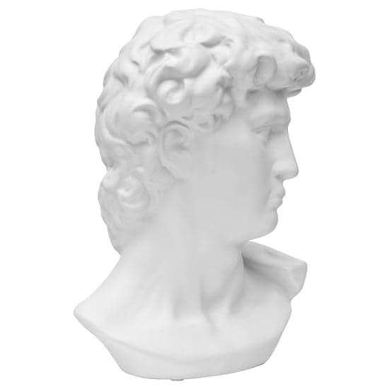 Visalia Ceramic David Bust Sculpture In White_2