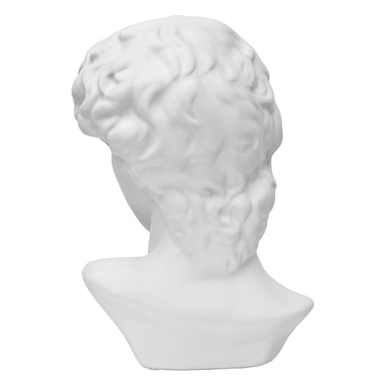 Visalia Ceramic David Bust Sculpture In White_3