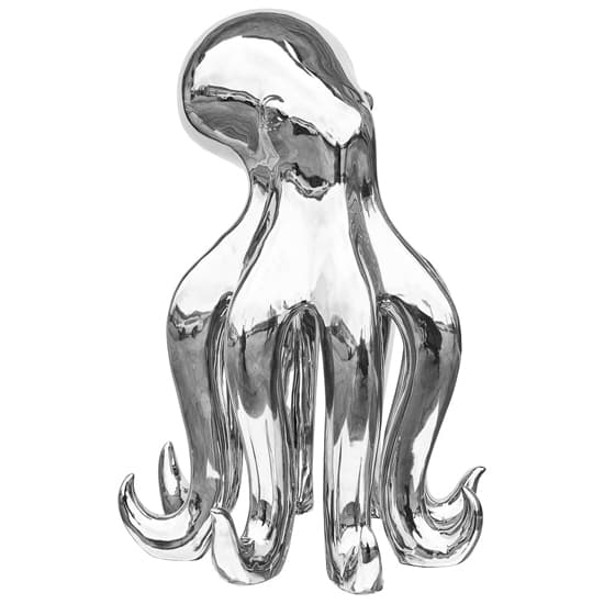 Visalia Ceramic Octopus Sculpture In Silver_2
