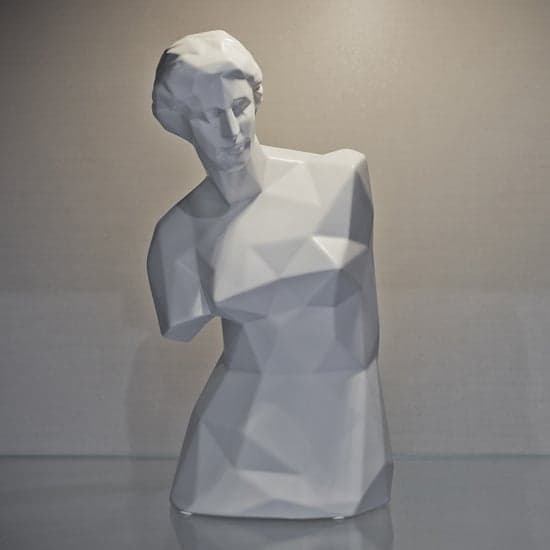 Visalia Ceramic Venus De Milo Sculpture In White_2