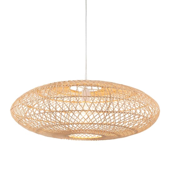 Vista Large Oval Rattan Ceiling Pendant Light In Natural_5