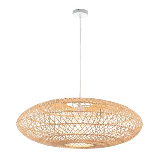 Vista Large Oval Rattan Ceiling Pendant Light In Natural_6