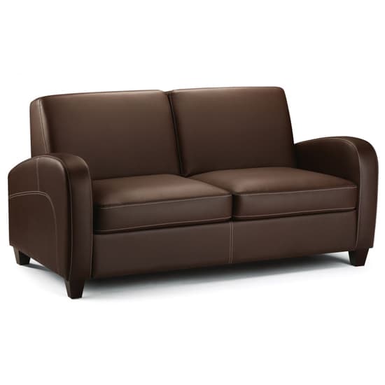 Varali Faux Leather Fold Out Sofa Bed In Chestnut Furniture in Fashion
