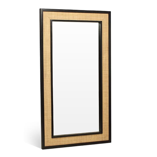 Vlore Long Floor Cheval Mirror With Black Wooden Frame_2