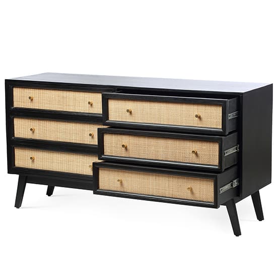 Vlore Wide Wooden Chest Of 6 Drawers In Black_3
