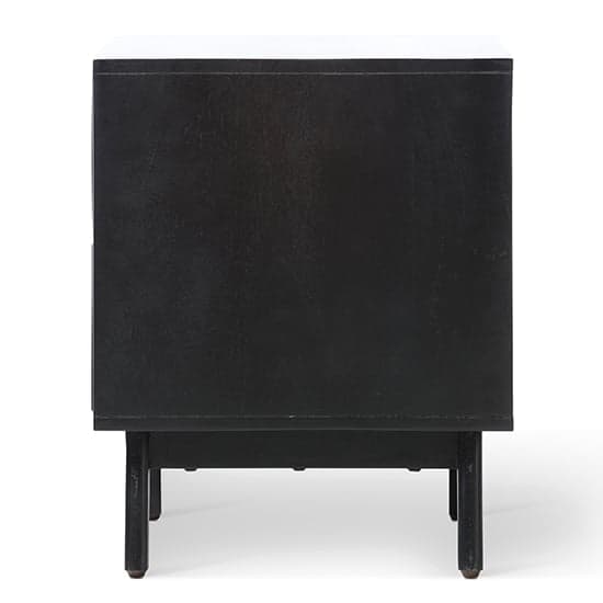 Vlore Wooden Bedside Cabinet With 2 Drawers In Black_3
