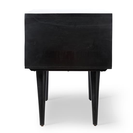 Vlore Wooden Computer Desk With 2 Drawers In Black_4