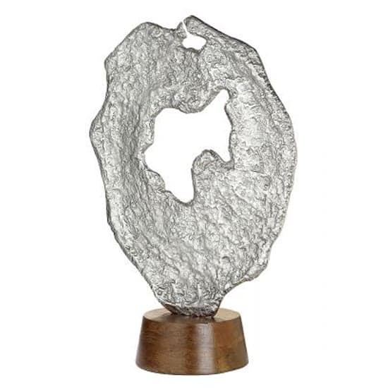 Volante Aluminium Sculpture In Silver And Brown_2