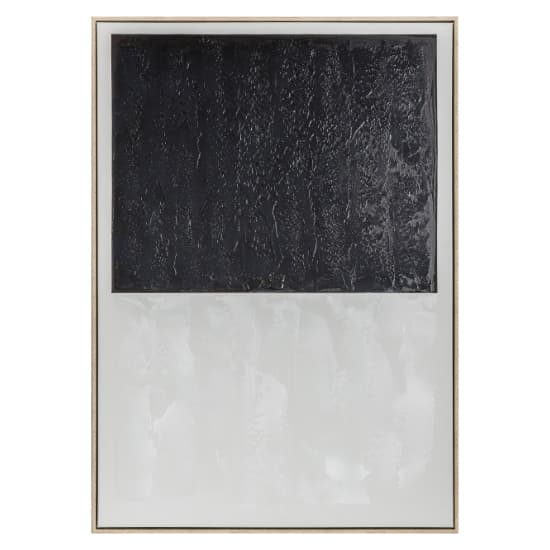 Vonda I Abstract Canvas Framed Wall Art In Black And White_2