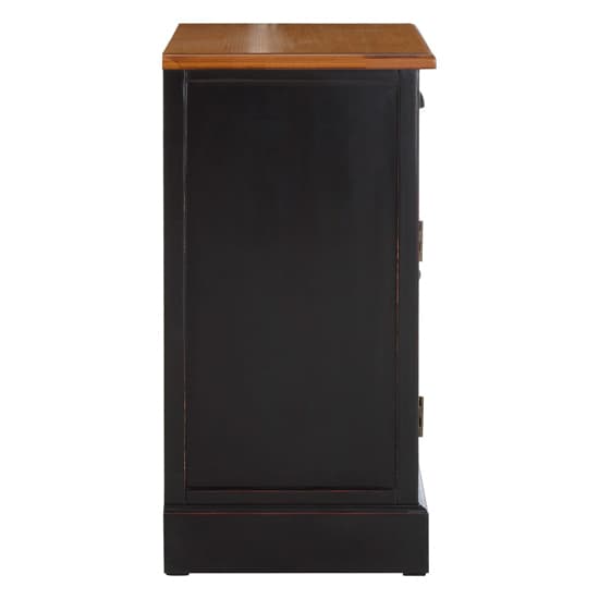 Vorgo Wooden Bedside Cabinet With 1 Door And 1 Drawer In Black_4