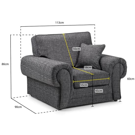 Walcott Fabric Armchair In Grey_4