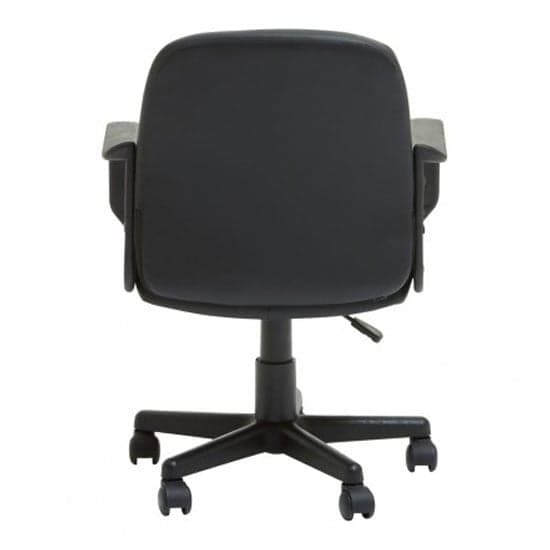 Waldorf PU Leather Home And Office Chair In Black_4
