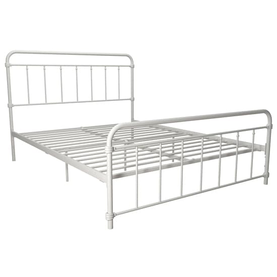 Wallach Metal Double Bed In White_3
