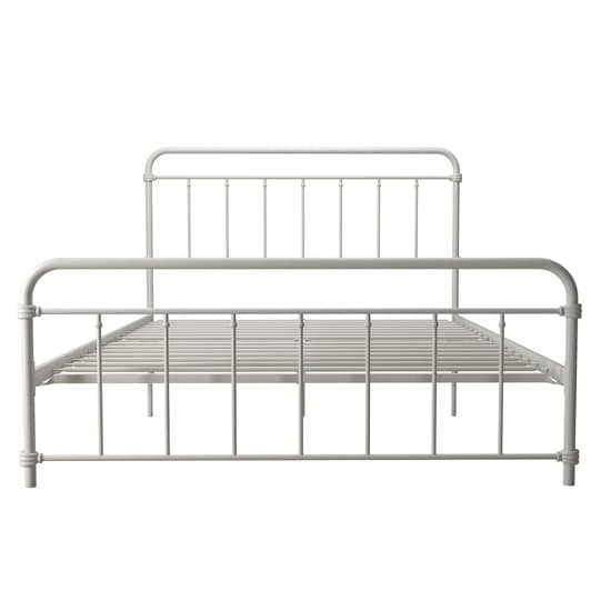 Wallach Metal Double Bed In White_4
