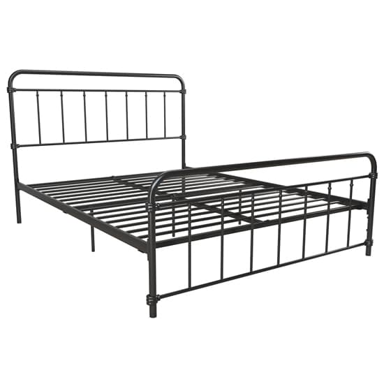 Wallach Metal King Size Bed In Black_3