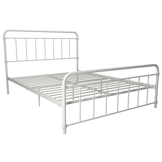 Wallach Metal King Size Bed In White_3