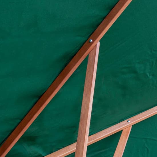 Walsall Green Polyester Parasol With Wooden Pole_5