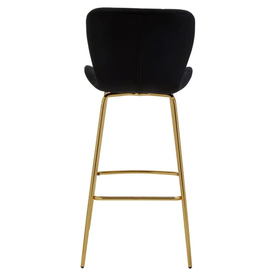 Warden Black Velvet Bar Chairs With Gold Legs In A Pair_4