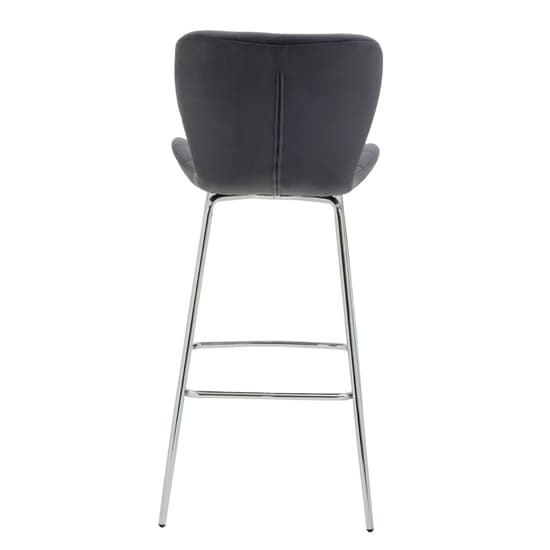 Warden Grey Velvet Bar Chairs With Silver Legs In A Pair_4