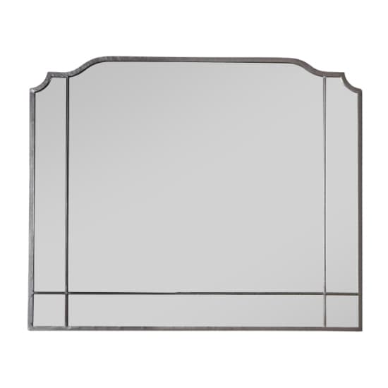 Warder Rectangular Overmantle Mirror In Charcoal Frame_2