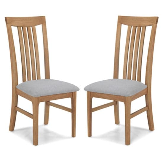 Wardle Grey Fabric Dining Chairs In A Pair With Wooden Frame_1