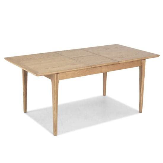 Wardle Wooden Medium Extending Dining Table In Light Solid Oak