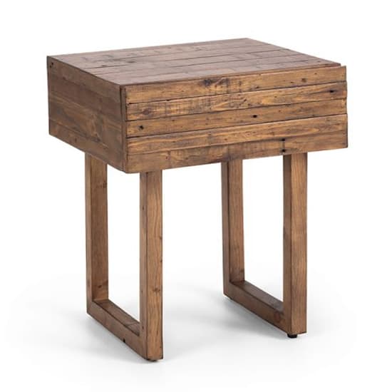 Warsaw Reclaimed Pine Wood Lamp Table With 1 Drawer_3