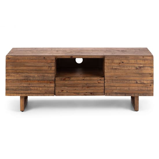 Warsaw Reclaimed Pine Wood TV Stand With 2 Doors 1 Drawer_5