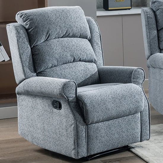 Warth Manual Fabric Recliner 1 Seater Sofa In Steel Blue_1