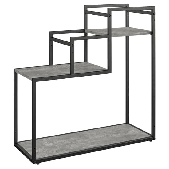 Warton Wooden Plant Stand With Metal Frame In Espresso_3