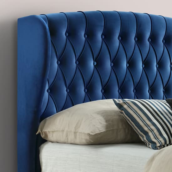 Warwick Velvet Ottoman Storage King Size Bed In Blue_4