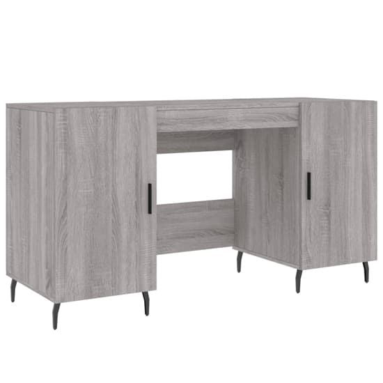 Waterford Wooden Computer Desk With 2 Doors In Grey Sonoma Oak_2