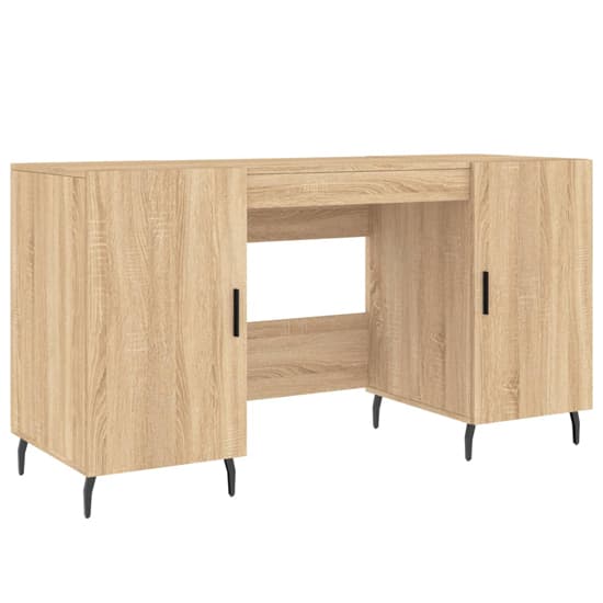 Waterford Wooden Computer Desk With 2 Doors In Sonoma Oak_2