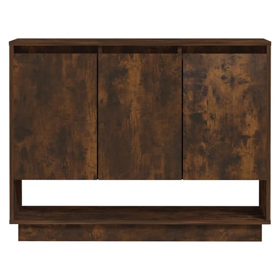 Wavery Wooden Sideboard With 3 Doors In Smoked Oak_3
