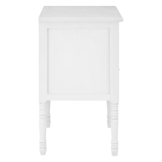 Waymore Wooden Bedside Cabinet With 2 Drawers In White_4