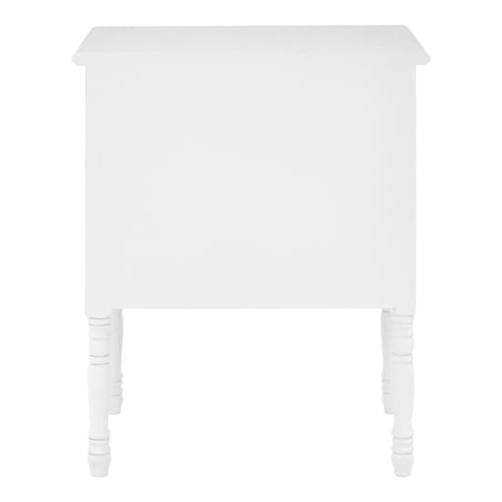 Waymore Wooden Bedside Cabinet With 2 Drawers In White_5