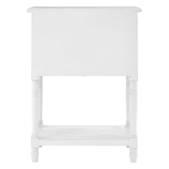 Waymore Wooden Side Table With 3 Drawers In White_5