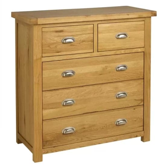 Webworms Wooden Chest Of 5 Drawers In Oak_3