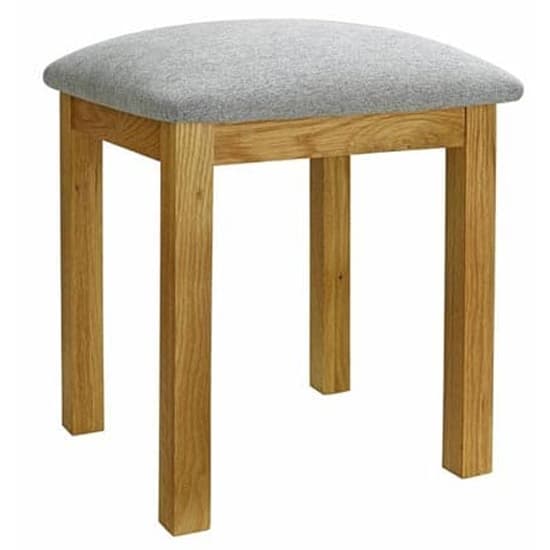 Webworms Wooden Stool With Fabric Seat In Oak_3
