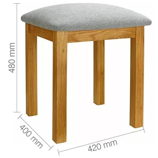 Webworms Wooden Stool With Fabric Seat In Oak_4