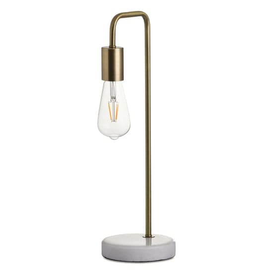 Weir Metal Industrial Table Lamp In Brass With Marble Base_1