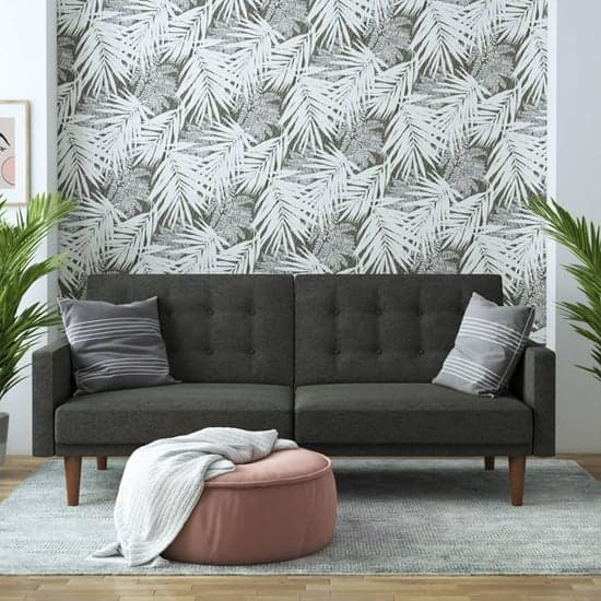 Weiser Linen Fabric Futon Sofa Bed In Grey_2